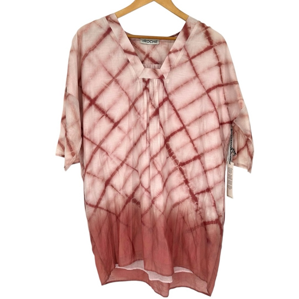 St. Roche Zoe Dress Tunic Hand Dyed Tie Dye Relaxed Fit Coverup Bohemian Boho